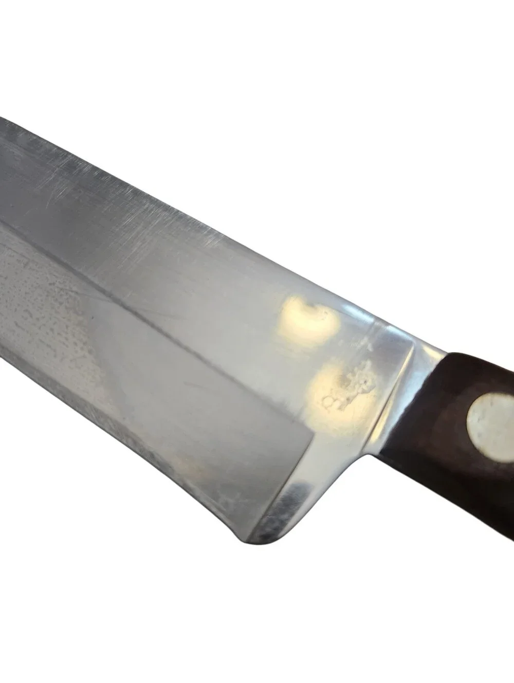 Vintage Cutco Chef's Knife No 25 Chef Brown Wood Carved Handle Sharp